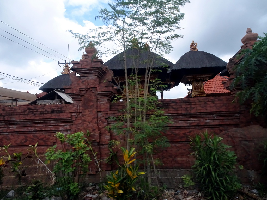 Temple at the west side of the city, viewed from the taxi from Nusa Dua to Beraban