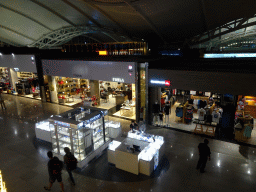 Shops at the Departures Hall of Ngurah Rai International Airport, viewed from the business class lounge of KLM