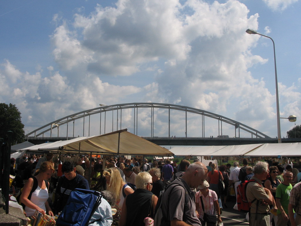 The Deventer Book Fair, with the Wilhelmina Bridge over the river IJssel
