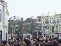 Northwest side of the Brink square with a staircase, during the Dickens Festival