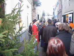 Actors in Victorian clothing at the Walstraat street, during the Dickens Festival