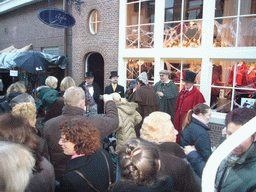 Actors in Victorian clothing at the Walstraat street, during the Dickens Festival