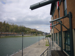 The north side of the Meuse river, viewed from the terrace of the Hotel Ibis Dinant