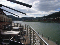 The south side of the Meuse river, viewed from the terrace of the Hotel Ibis Dinant
