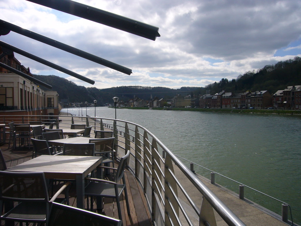 The south side of the Meuse river, viewed from the terrace of the Hotel Ibis Dinant