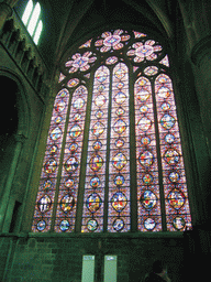 Stained glass window at the Notre Dame de Dinant church