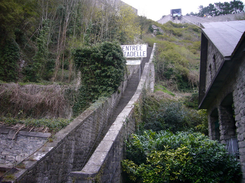 The Passage Sainte-Foy staircase to the Citadel of Dinant