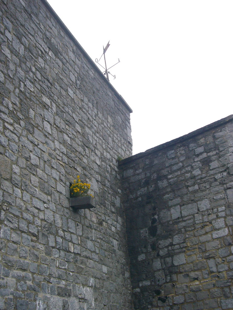 Walls and a weather vane at the Citadel of Dinant