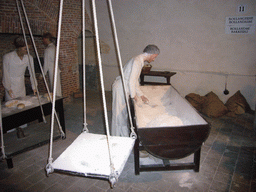 Wax statues at the Dutch Bakery at the Citadel of Dinant, with explanation