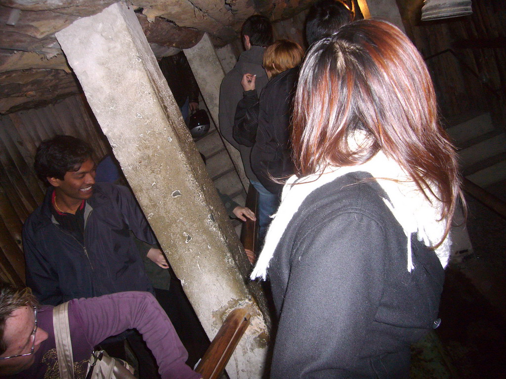 Miaomiao on a staircase at the Citadel of Dinant