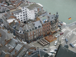 The Place Reine Astrid and the Meuse river, viewed from the Citadel of Dinant