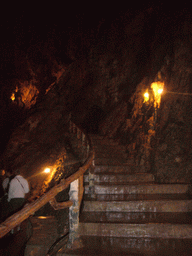 Staircase in the largest cave of the La Merveilleuse caves