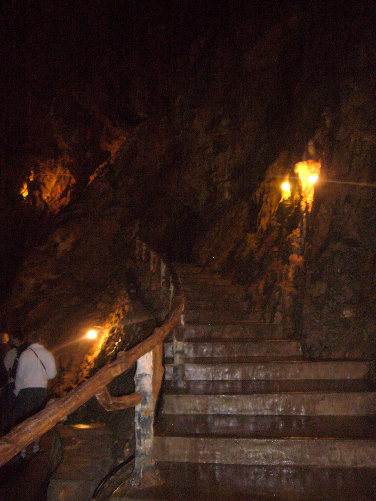 Staircase in the largest cave of the La Merveilleuse caves
