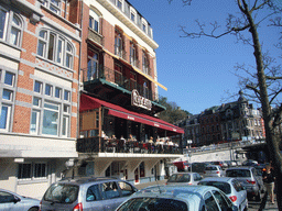 Front of the Café Leffe at the Rue Adolphe Sax street