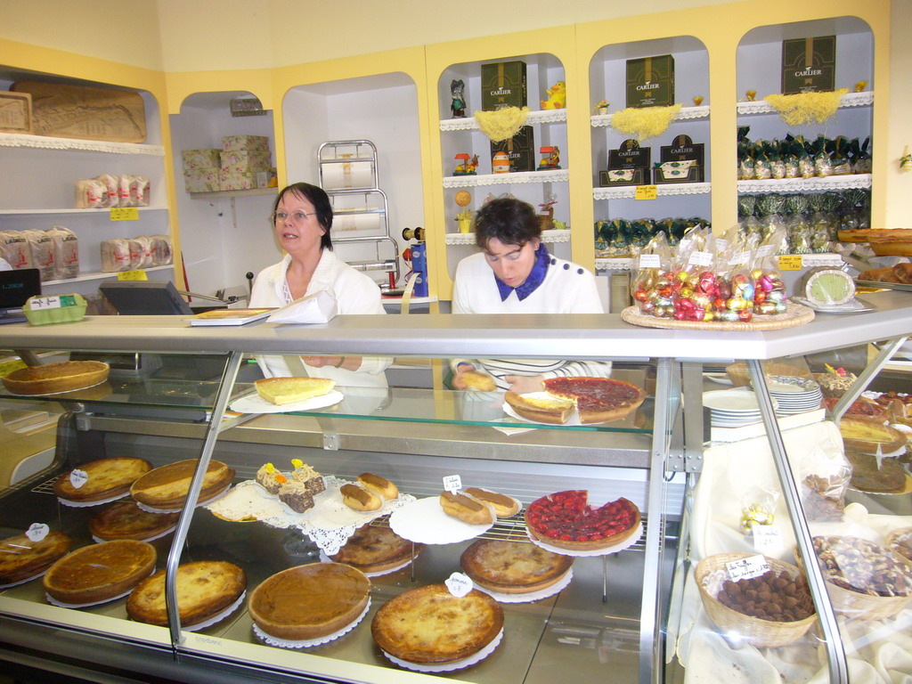 Interior of a bakery in the city center