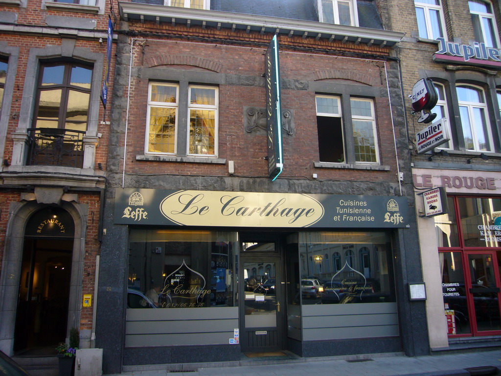 Front of the Le Carthage restaurant in the city center