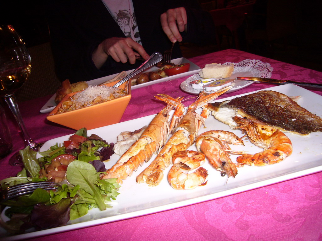 Dinner at the terrace of the Les Amourettes restaurant