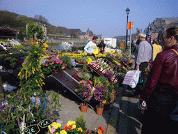 Flowers at the flower market at the Avenue Winston Churchill