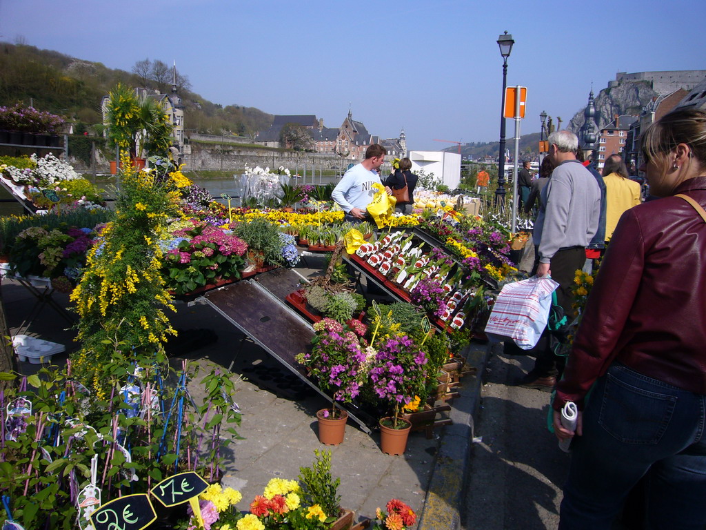 Flowers at the flower market at the Avenue Winston Churchill