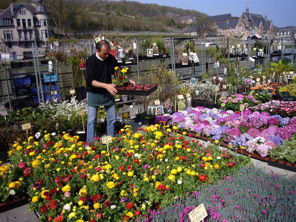 Flowers at the flower market at the Avenue Winston Churchill