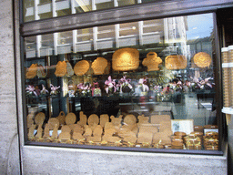 Cookies in the window of Patisserie Jacobs at the Rue Grande street