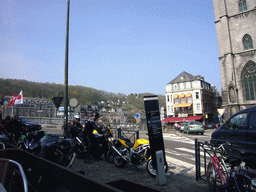 Motorcycles at the Place Reine Astrid square