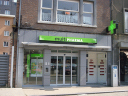 Front of the Multipharma pharmacy at the Rue de la Station street