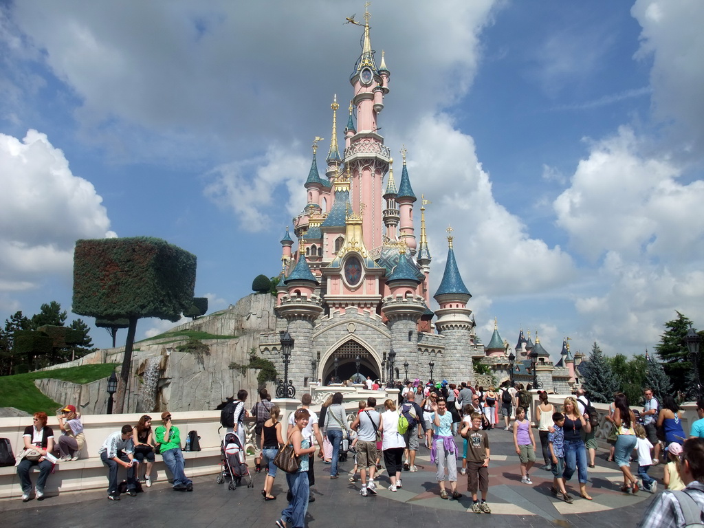 Miaomiao at the Sleeping Beauty`s Castle, at Fantasyland of Disneyland Park