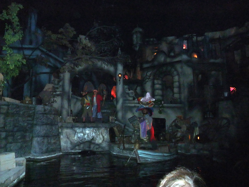 Pirates in Pirates of the Caribbean, at Adventureland of Disneyland Park