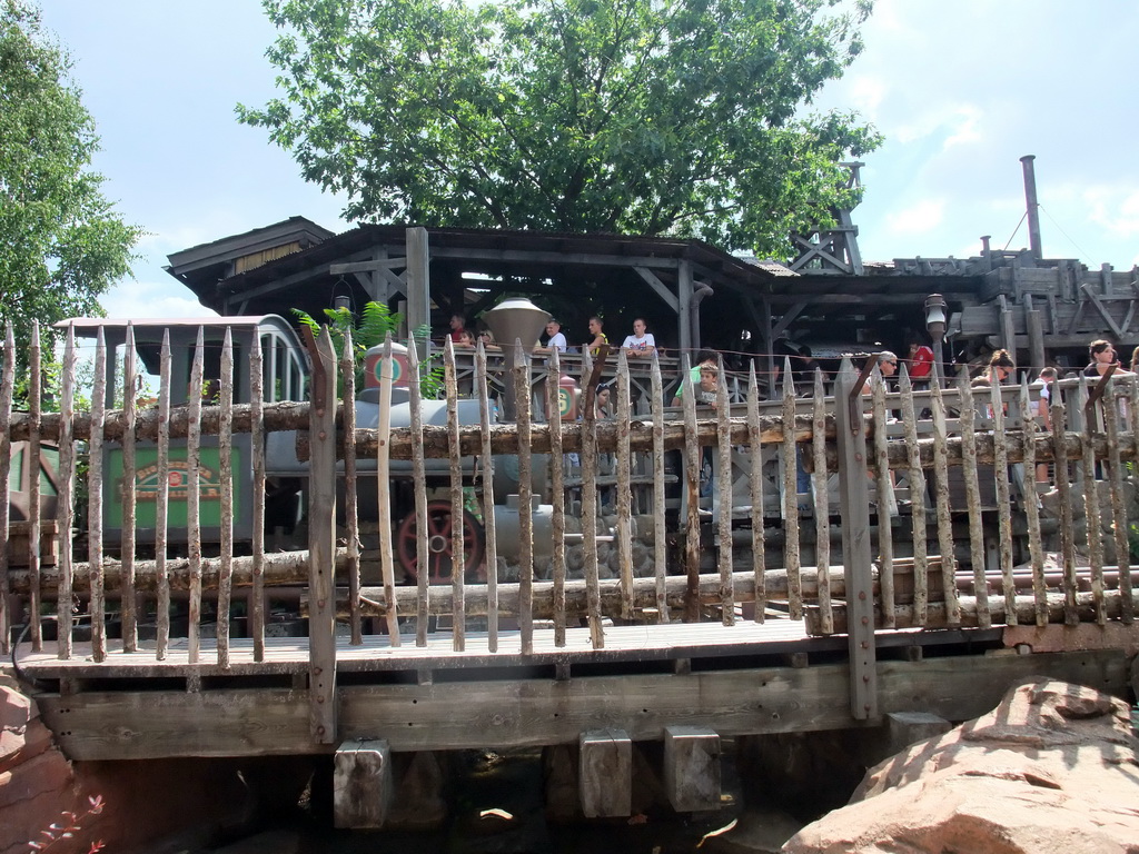 Entrance of Big Thunder Mountain, at Frontierland of Disneyland Park