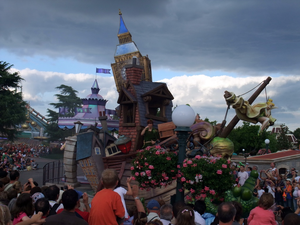 Peter Pan in Disney`s Once Upon a Dream Parade, at Disneyland Park