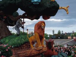 Simba, Pumbaa, Rafiki and Zazu in Disney`s Once Upon a Dream Parade, at Disneyland Park