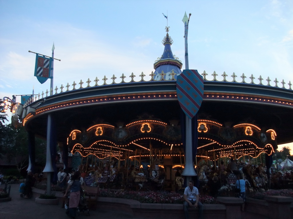 Tim at Lancelot`s Carousel, at Fantasyland of Disneyland Park