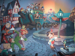 Painting in Pinocchio`s Daring Journey, at Fantasyland of Disneyland Park
