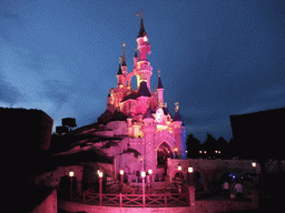 Sleeping Beauty`s Castle, at Fantasyland of Disneyland Park, by night