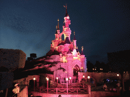 Sleeping Beauty`s Castle, at Fantasyland of Disneyland Park, by night