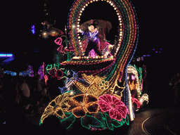 Mickey in Disney`s Fantillusion parade, at Disneyland Park