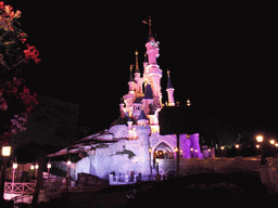 Sleeping Beauty`s Castle, at Fantasyland of Disneyland Park, by night