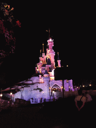 Sleeping Beauty`s Castle, at Fantasyland of Disneyland Park, by night