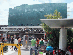 Hollywood sign and the Studio Tram Tour: Behind the Magic, at the Production Courtyard of Walt Disney Studios Park