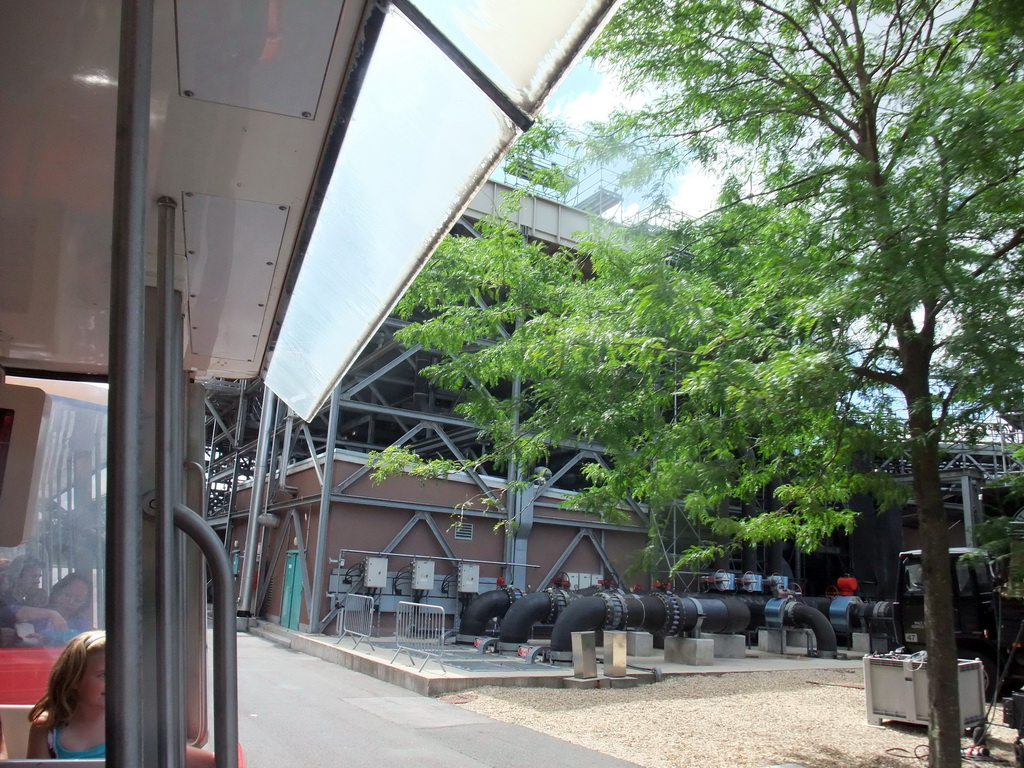 Back side of Catastrophe Canyon, at the Studio Tram Tour: Behind the Magic, at the Production Courtyard of Walt Disney Studios Park