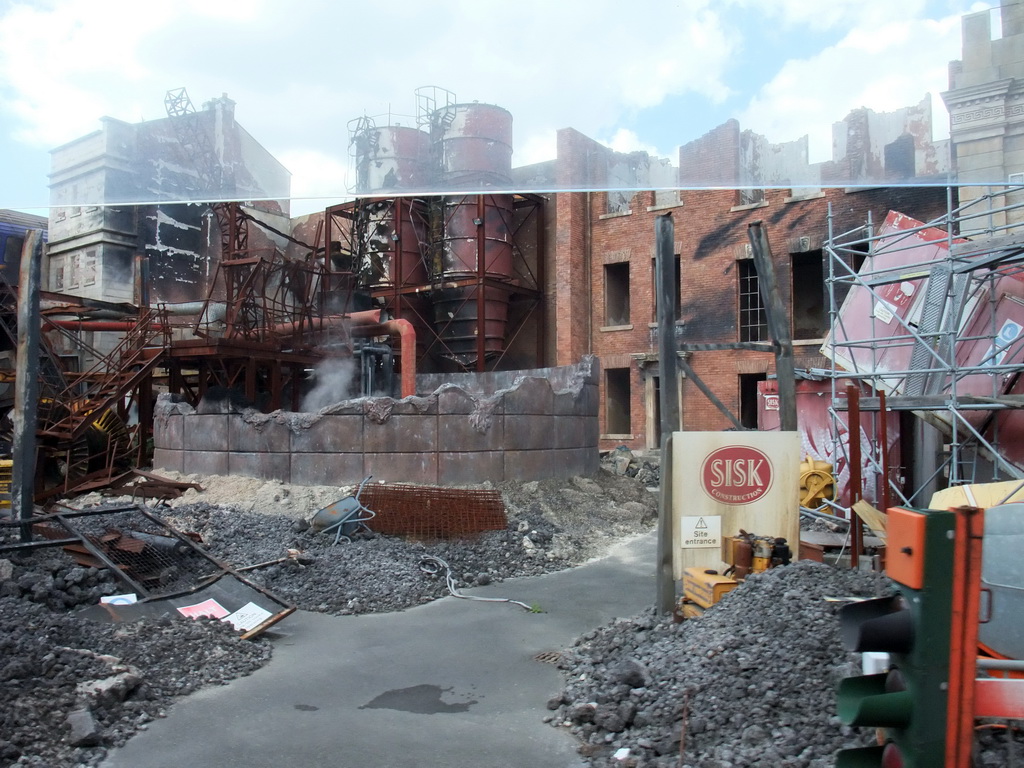 London in ruins, from the movie `Reign of Fire`, at the Studio Tram Tour: Behind the Magic, at the Production Courtyard of Walt Disney Studios Park