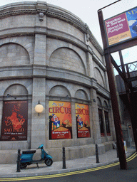 Posters on a wall in London, from the movie `Reign of Fire`, at the Studio Tram Tour: Behind the Magic, at the Production Courtyard of Walt Disney Studios Park