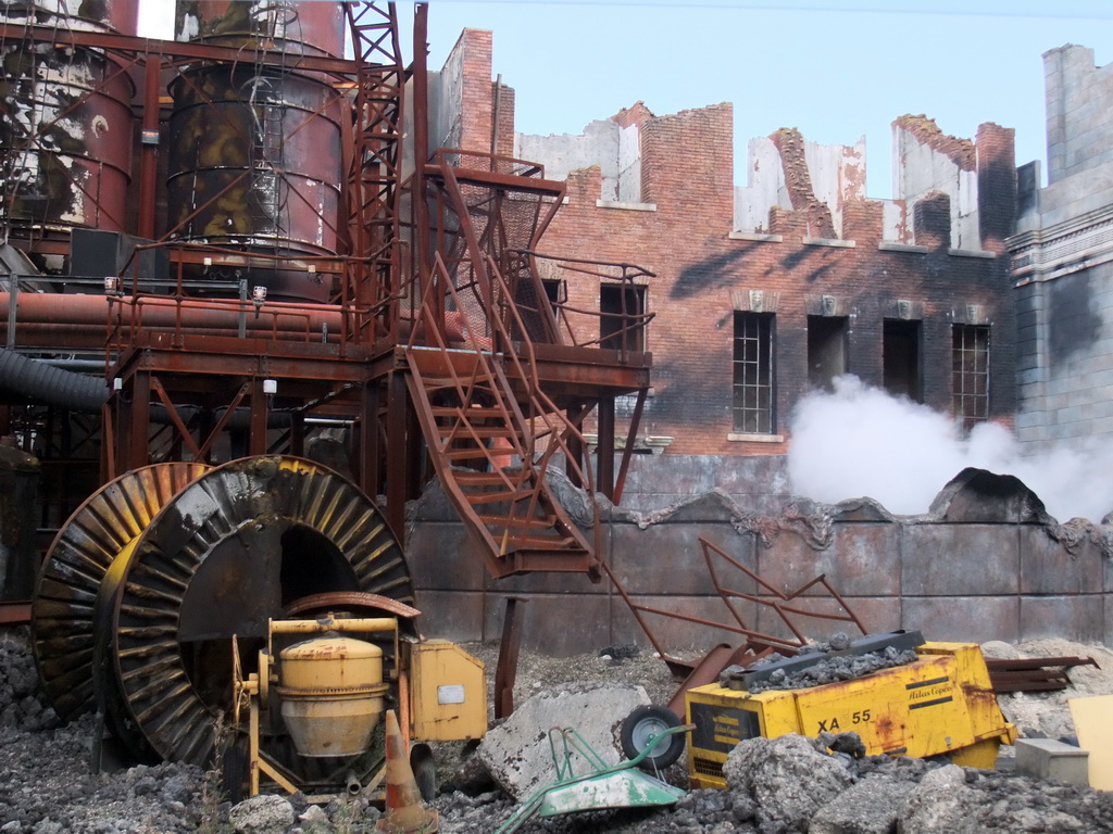 London in ruins, from the movie `Reign of Fire`, at the Studio Tram Tour: Behind the Magic, at the Production Courtyard of Walt Disney Studios Park