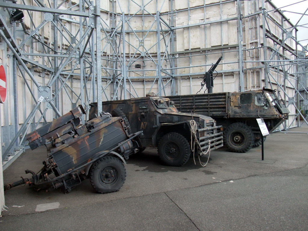 Jeeps at the Studio Tram Tour: Behind the Magic, at the Production Courtyard of Walt Disney Studios Park