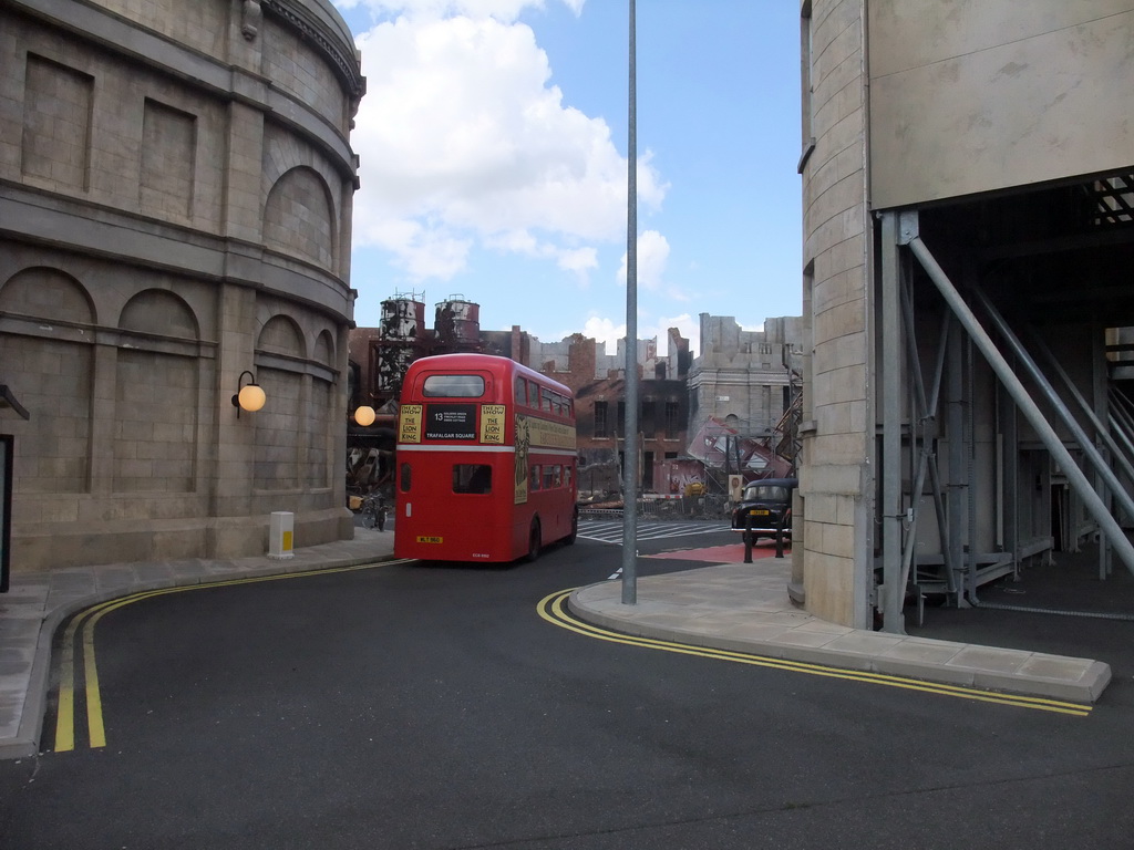 London in ruins, from the movie `Reign of Fire`, at the Studio Tram Tour: Behind the Magic, at the Production Courtyard of Walt Disney Studios Park