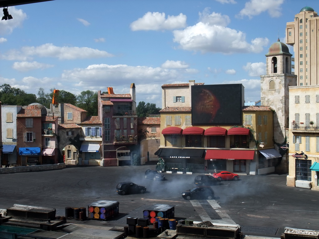 Cars at `Moteurs... Action! Stunt Show Spectacular`, at the Backlot of Walt Disney Studios Park