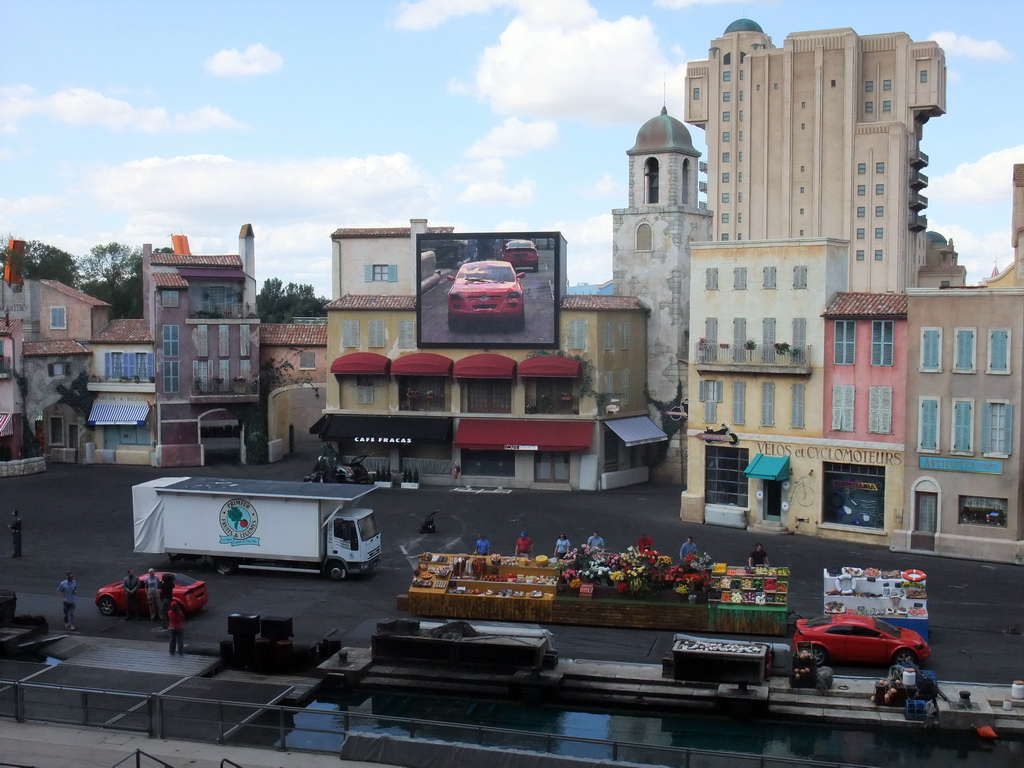 Cars at `Moteurs... Action! Stunt Show Spectacular`, at the Backlot of Walt Disney Studios Park