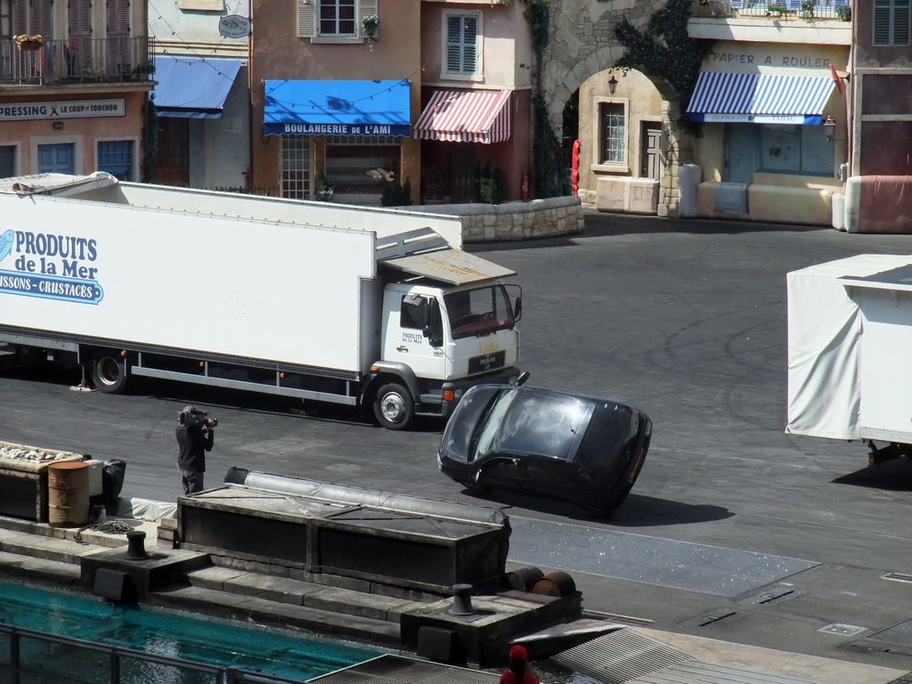 Cars at `Moteurs... Action! Stunt Show Spectacular`, at the Backlot of Walt Disney Studios Park