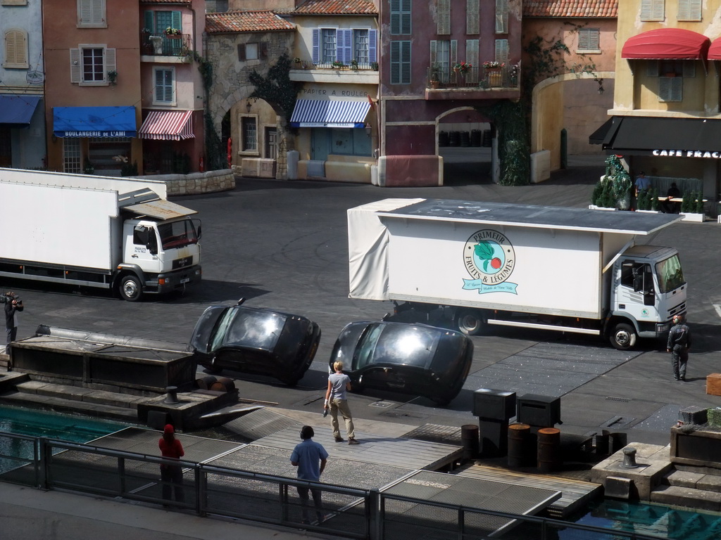 Cars at `Moteurs... Action! Stunt Show Spectacular`, at the Backlot of Walt Disney Studios Park